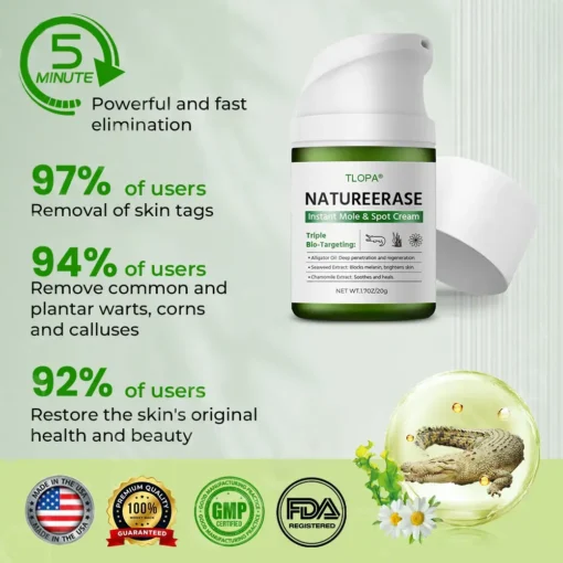 𝗧𝗟𝗢𝗣𝗔® Alligator Oil NatureErase Instant Mole & Spot Cream